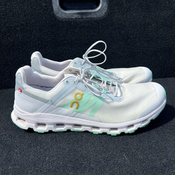 On Running Other - ON Cloudvista CN Frost Parakeet Mens Shoes Sz 11 White Green Lace Up Sneakers